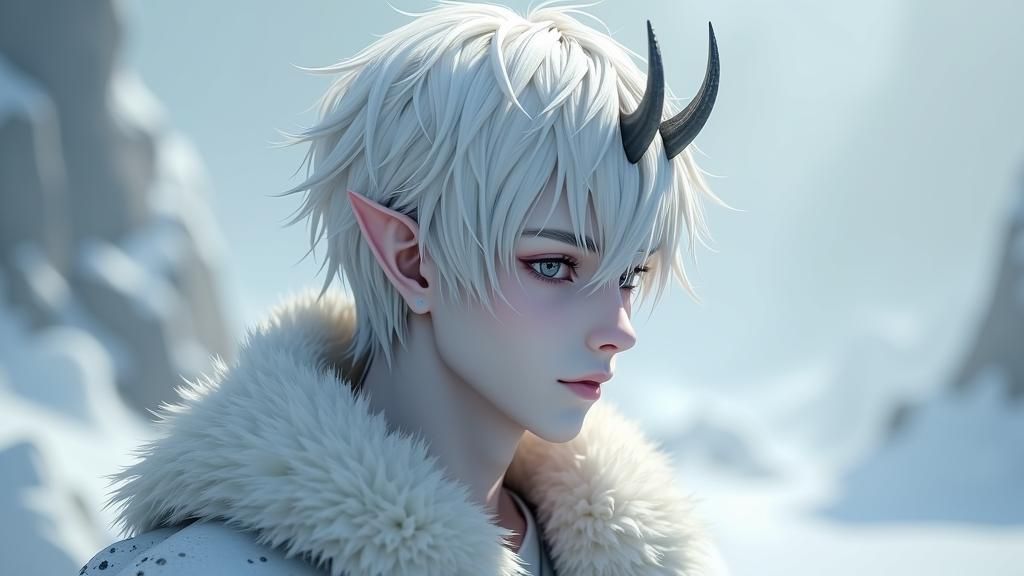 Anime Wight Demon Concept Art in 3D