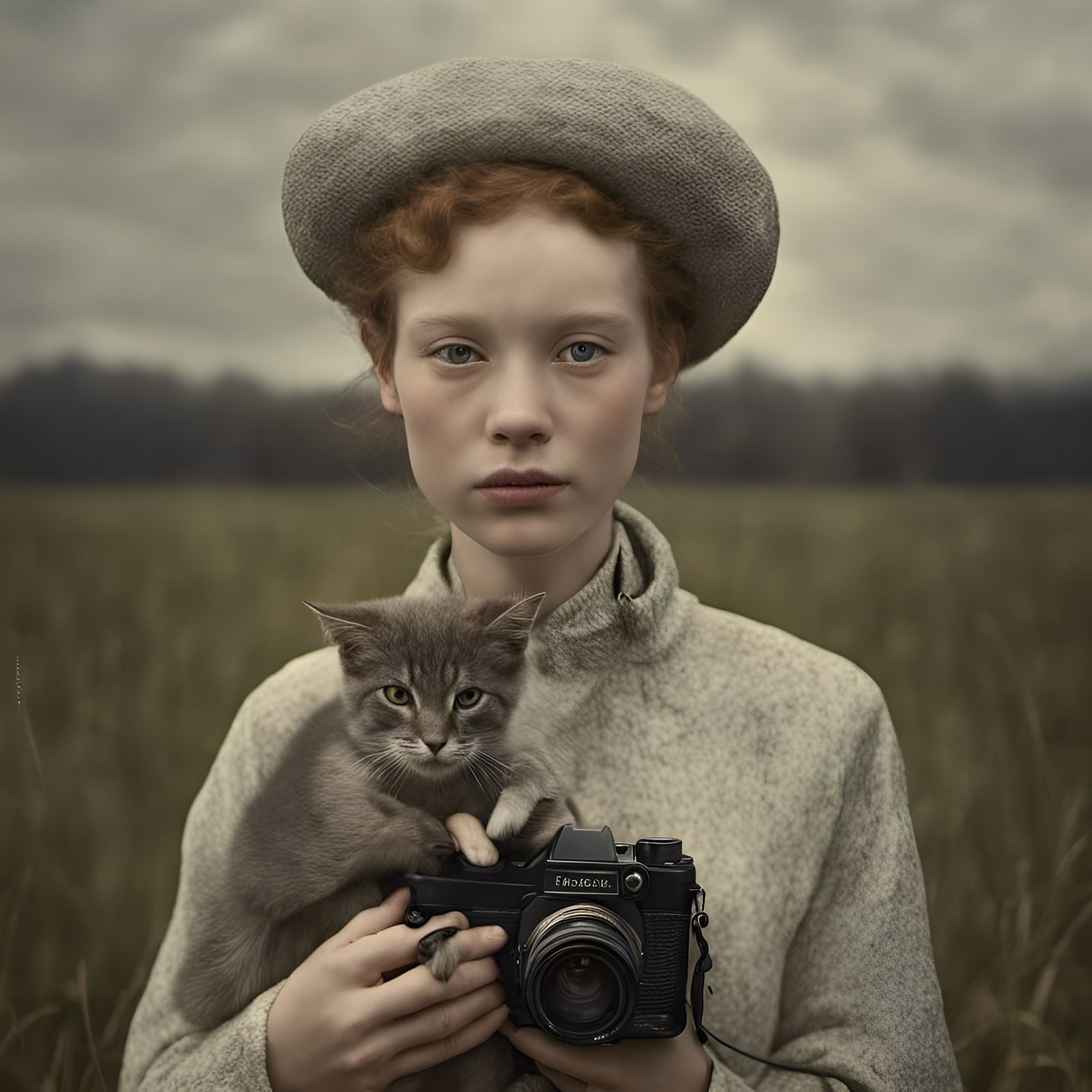 Alien Joy: A Photorealistic Portrait in Bizarre Style