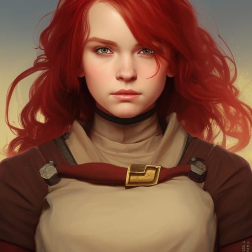 Fantasy Halfling Ranger Portrait in Digital Art Style