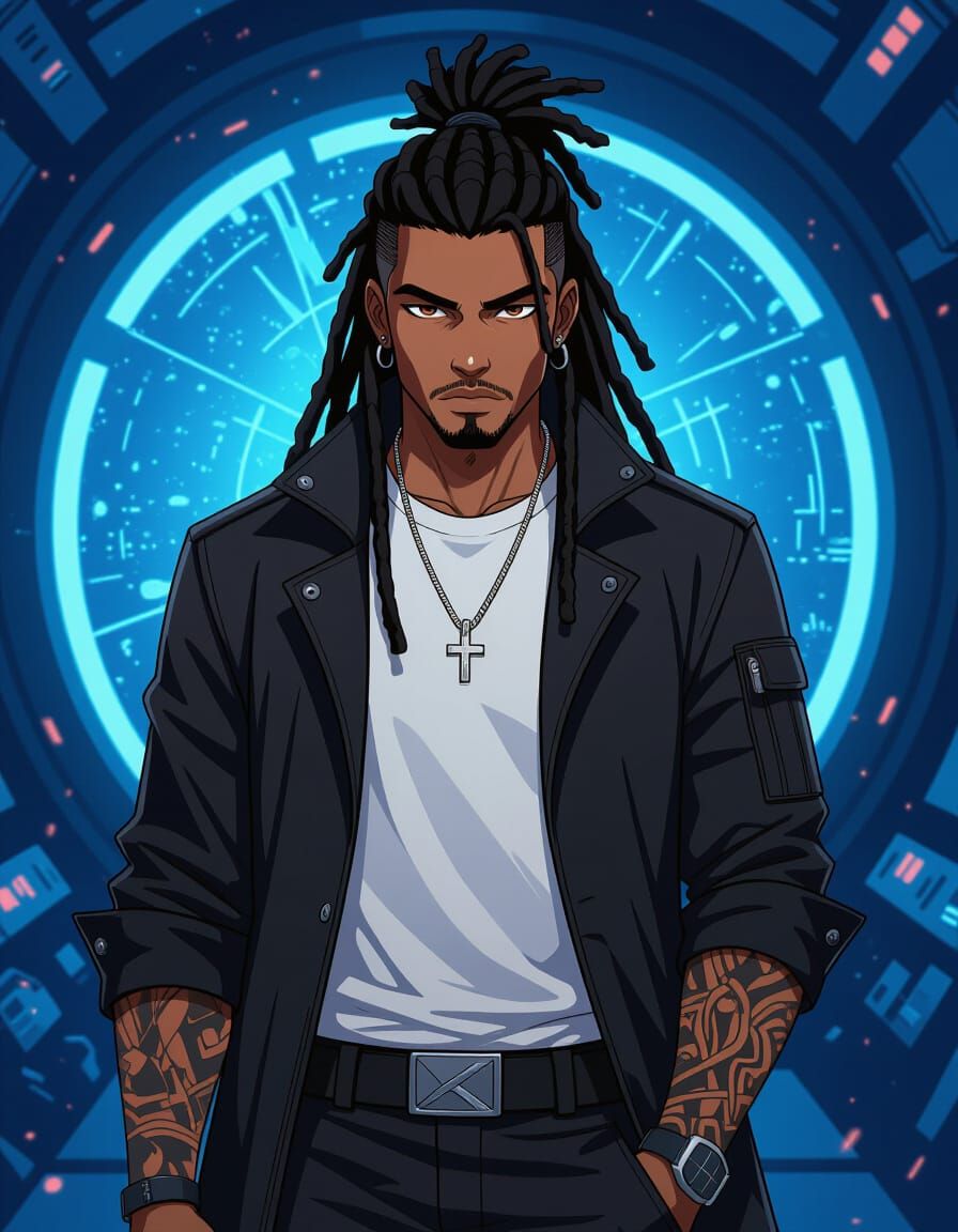 Magical-Tech Starship Interior: Anime Semi-Realism