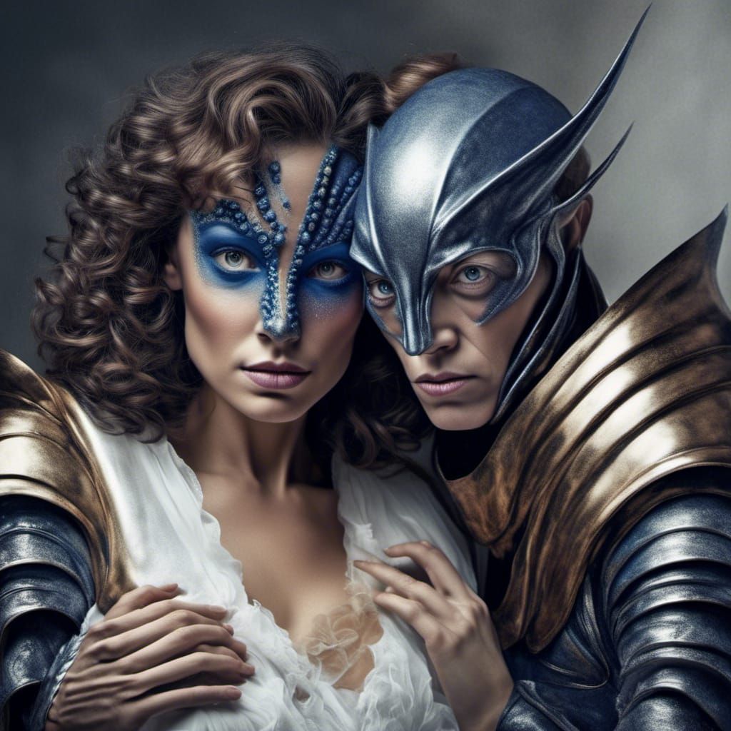 20th Century Painting Characters at an Alien Party