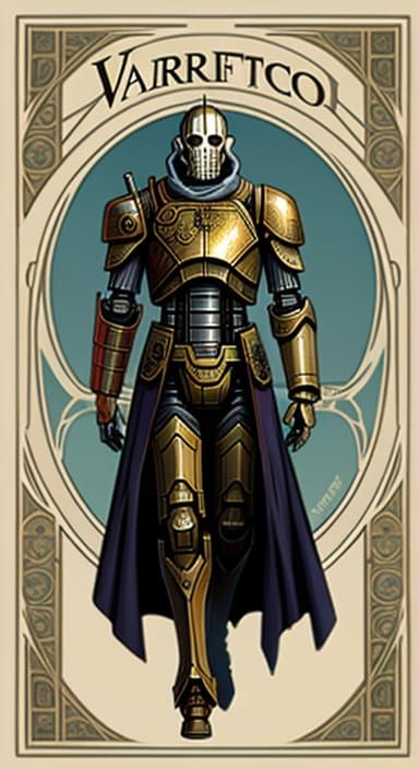 Warforged Robot in Art Nouveau Style