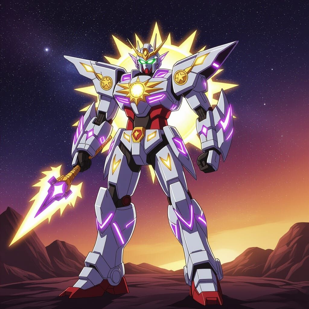 Solaris Mecha: Cosmic Guardian Forged From a Star