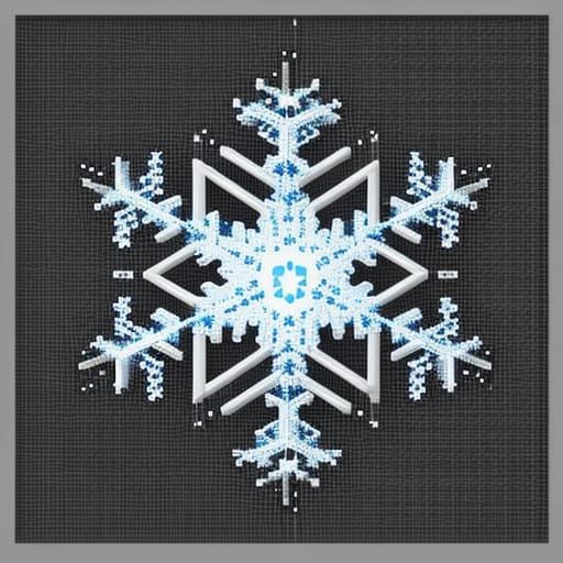 Crystalline Snowflake in 8-bit Fairycore Style