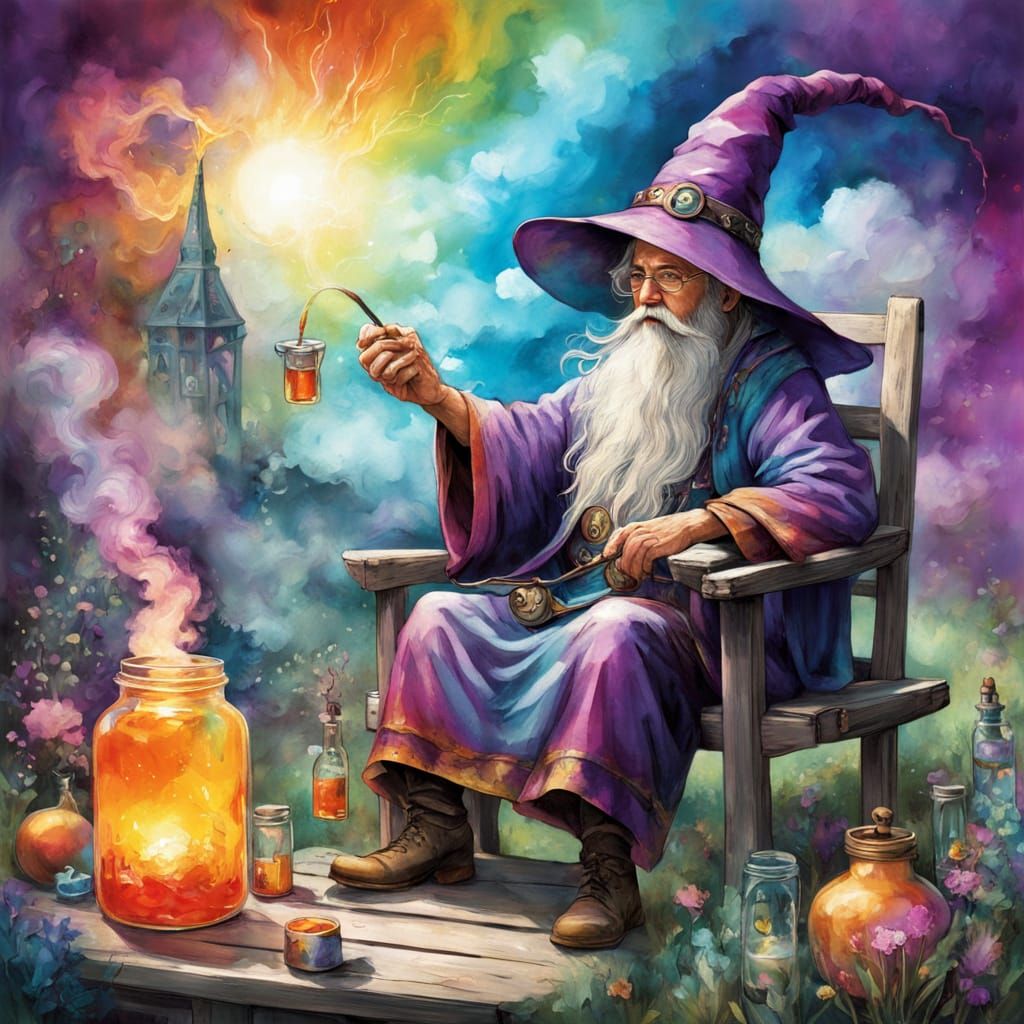 Wizard's Garden Laboratory: Neon Rainbow Magic