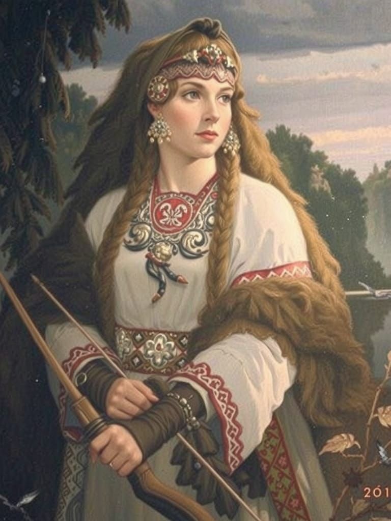 Female Hunter Embarks on a Solo Quest in the Forest