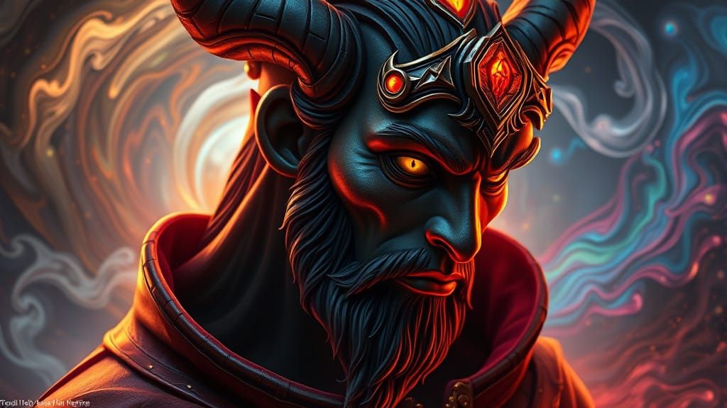 Hyper-Realistic Dark Fantasy Concept Art Portrait in Art Nou...