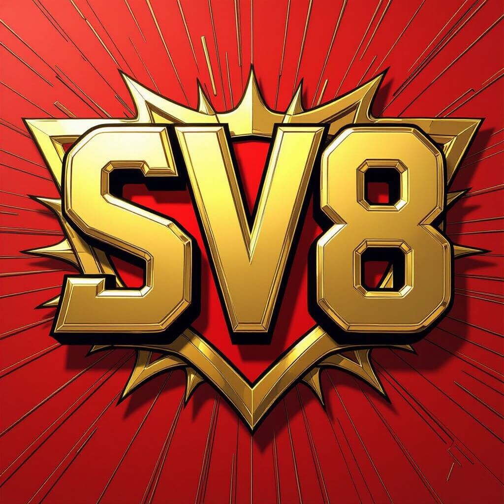 Superhero Logo with Gold Initials in 3D
