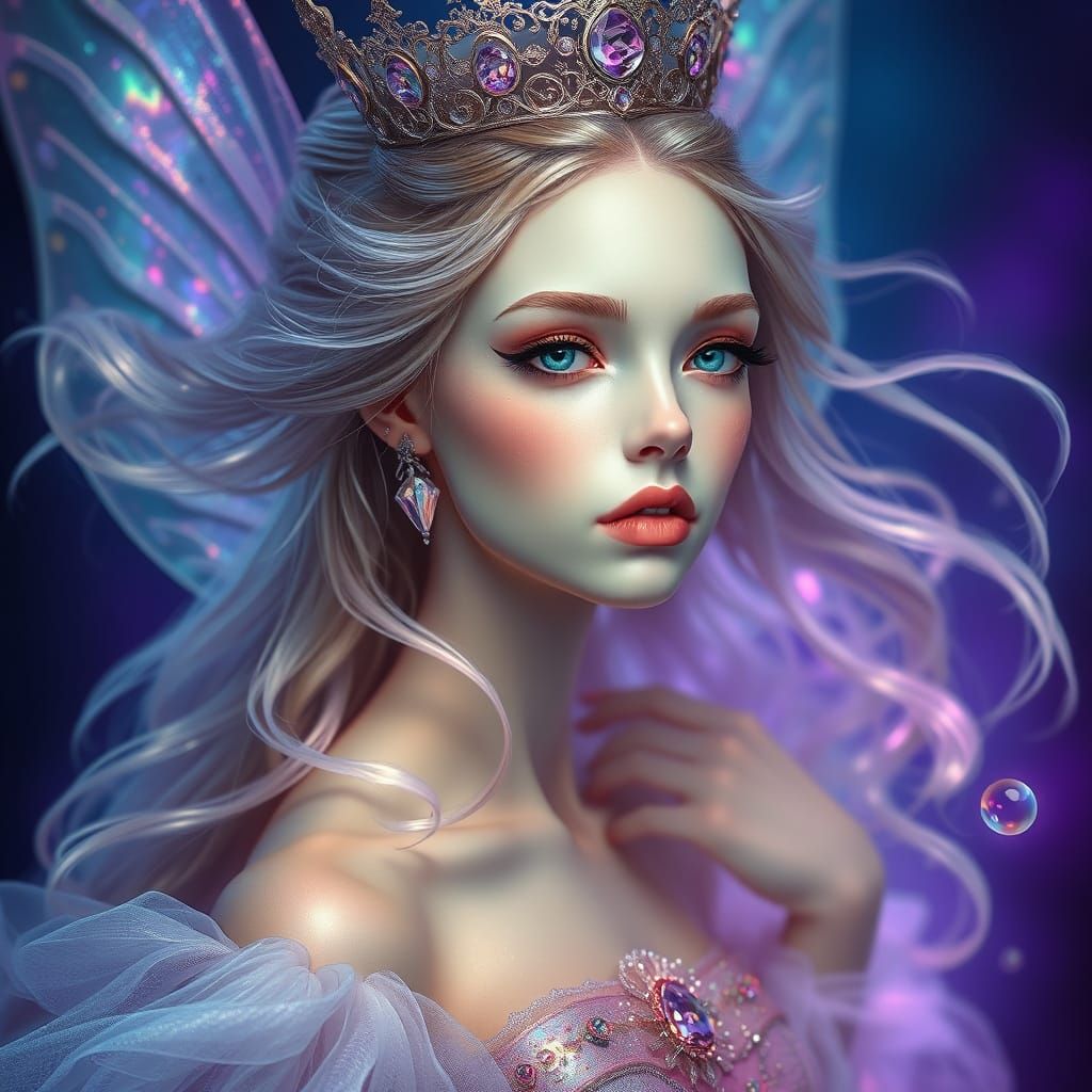Ethereal Fairy in Iridescent Splendor