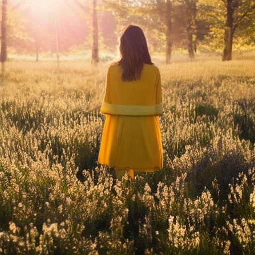 Girl in Custard Bathed in Divine Light
