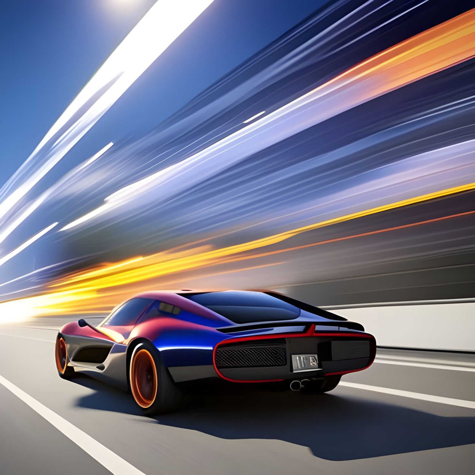 Futuristic Hyper-Realistic High-Speed Car Design