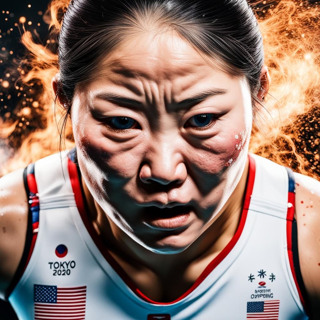 Determined Weightlifter's Eyes: Hyperrealistic Olympic Power