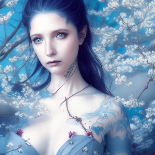 Buffy as Sakura Fairy in Art Nouveau Style