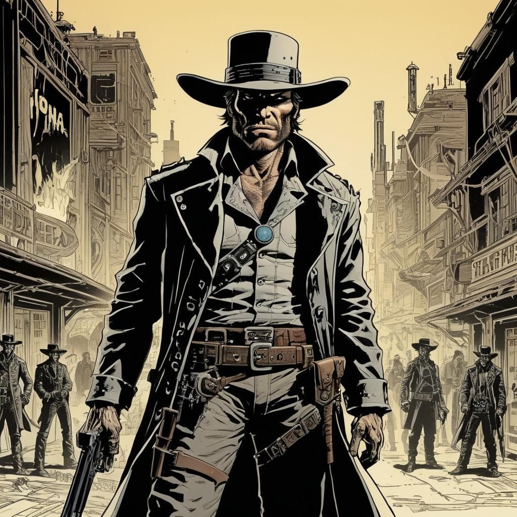 Sci-Fi Futurepunk Jonah Hex Comic Art