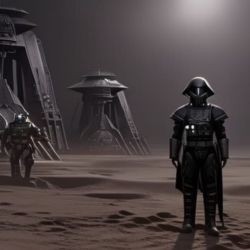 Dark Sith Lord in Metallic Exo-Suit Concept Art