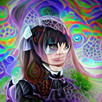 Psychedelic Gothic Lolita Portrait