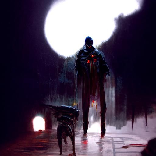 Sinister Endless Night Landscape