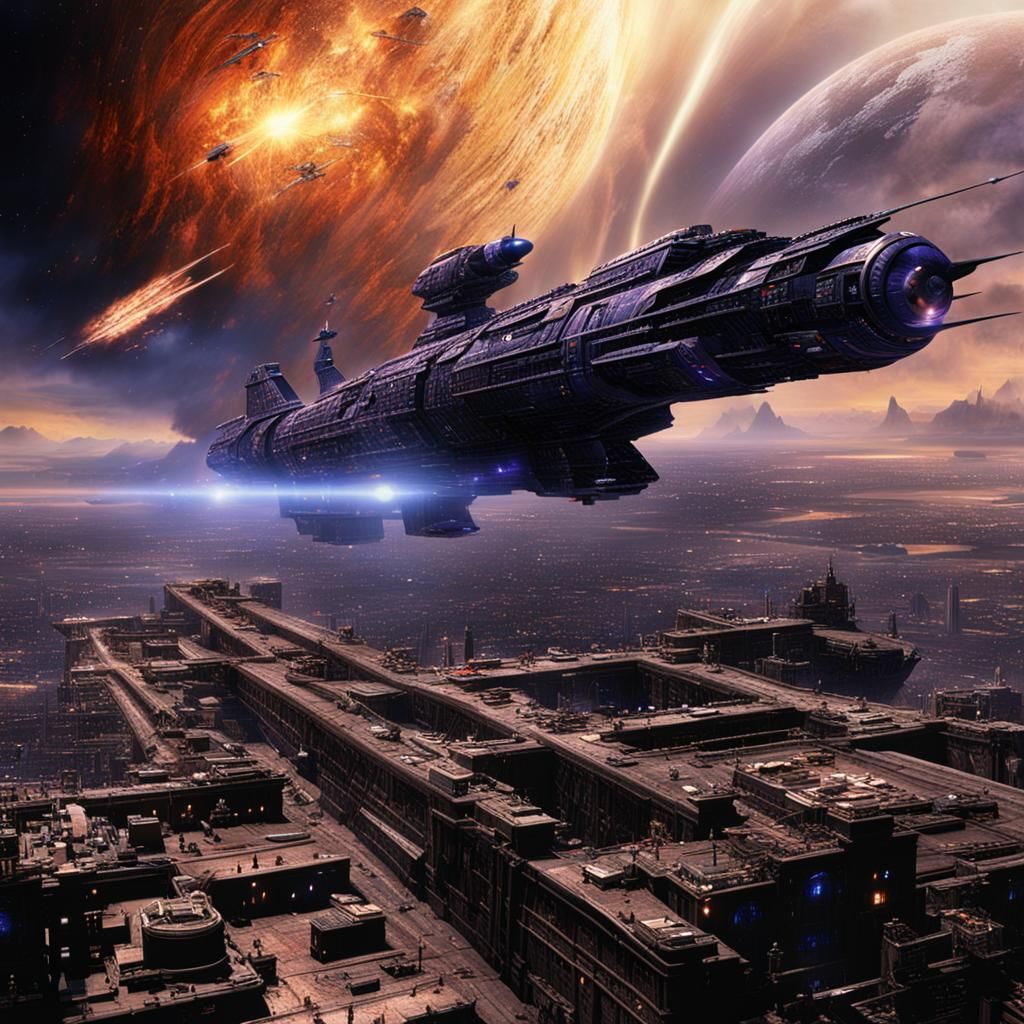 Babylon 5 Under Attack: Epic Digital Matte Painting