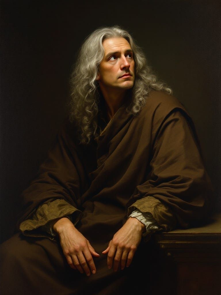 17th Century Scholar in Contemplative Repose