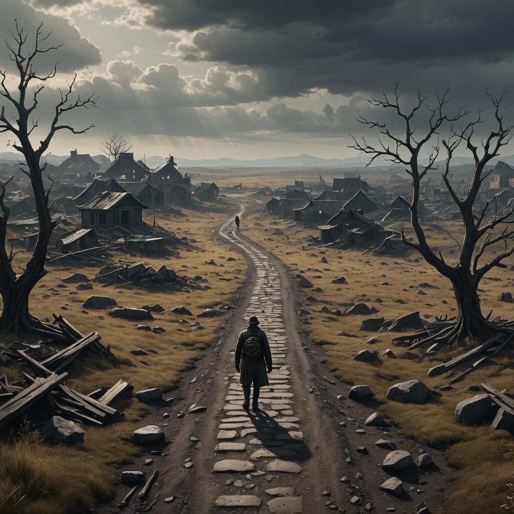 Gloomy Solitaire: Lost Men in Hyperdetailed 8k