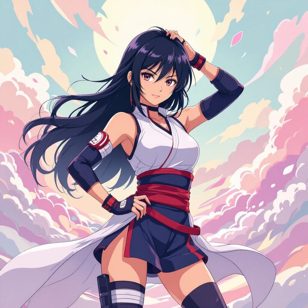 Heroic Nami in Vibrant Anime Style