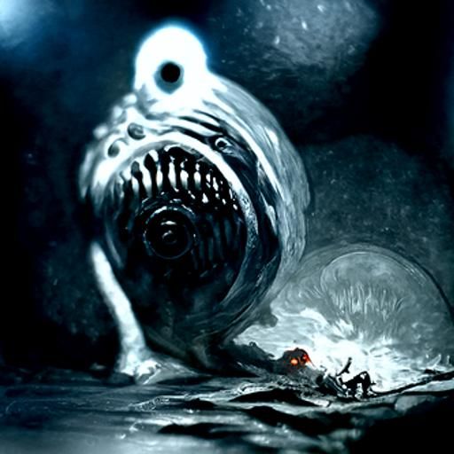 Deep Sea Horror Illuminated, in Doré Style
