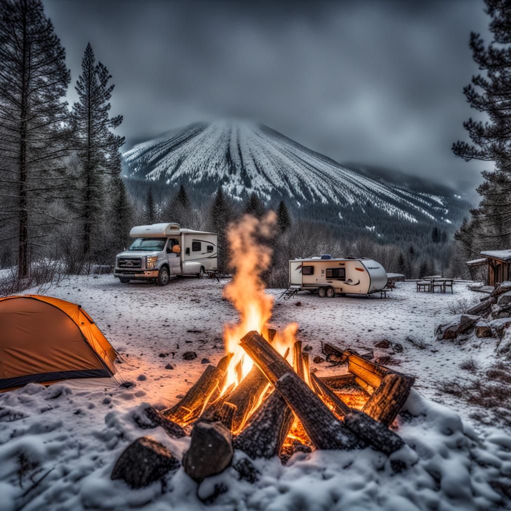 Camping in winter