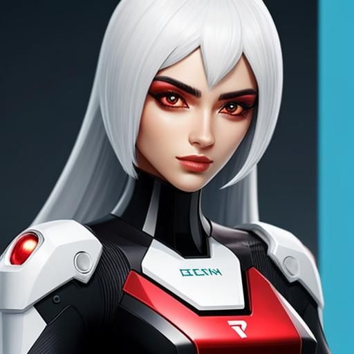 Attractive Female Android Portrait