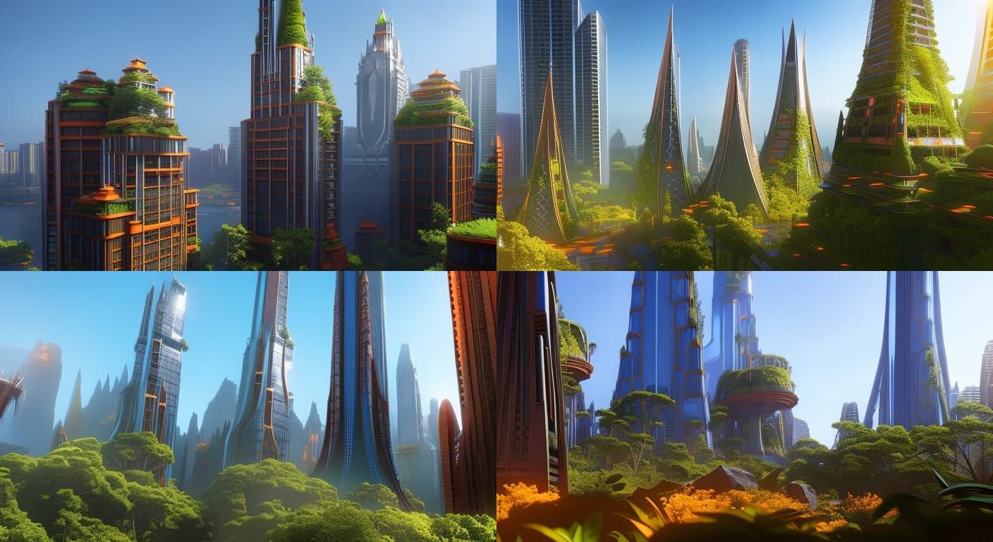 Skyscraper Garden Concept Art in Unreal Engine 5