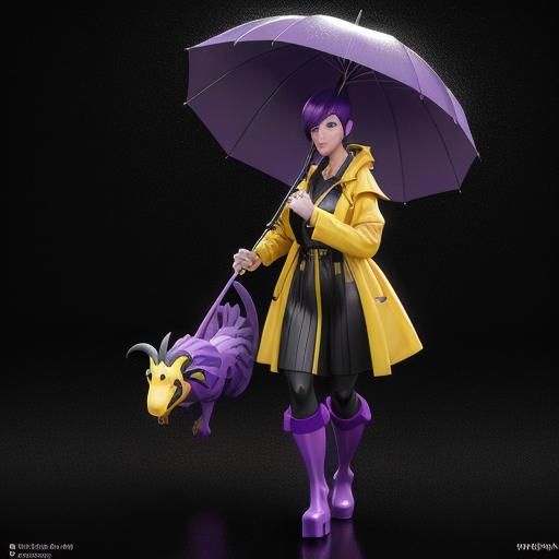 Girl Riding Banana Dragon: 3D Digital Art