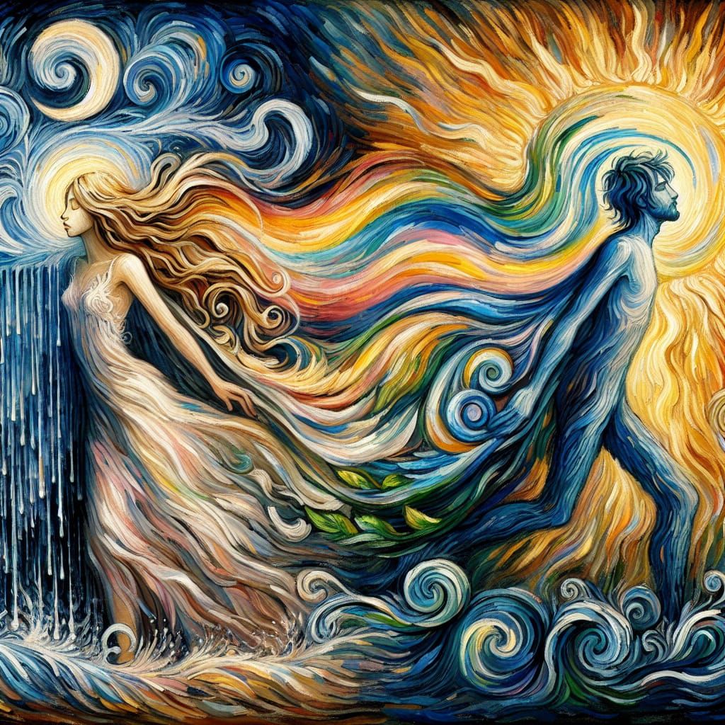 To him she was rain, to her he was sunshine, together they made rainbows