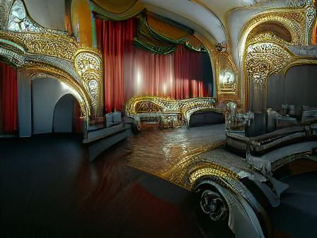 Opulent 1921 Theater in Hyperrealism Style
