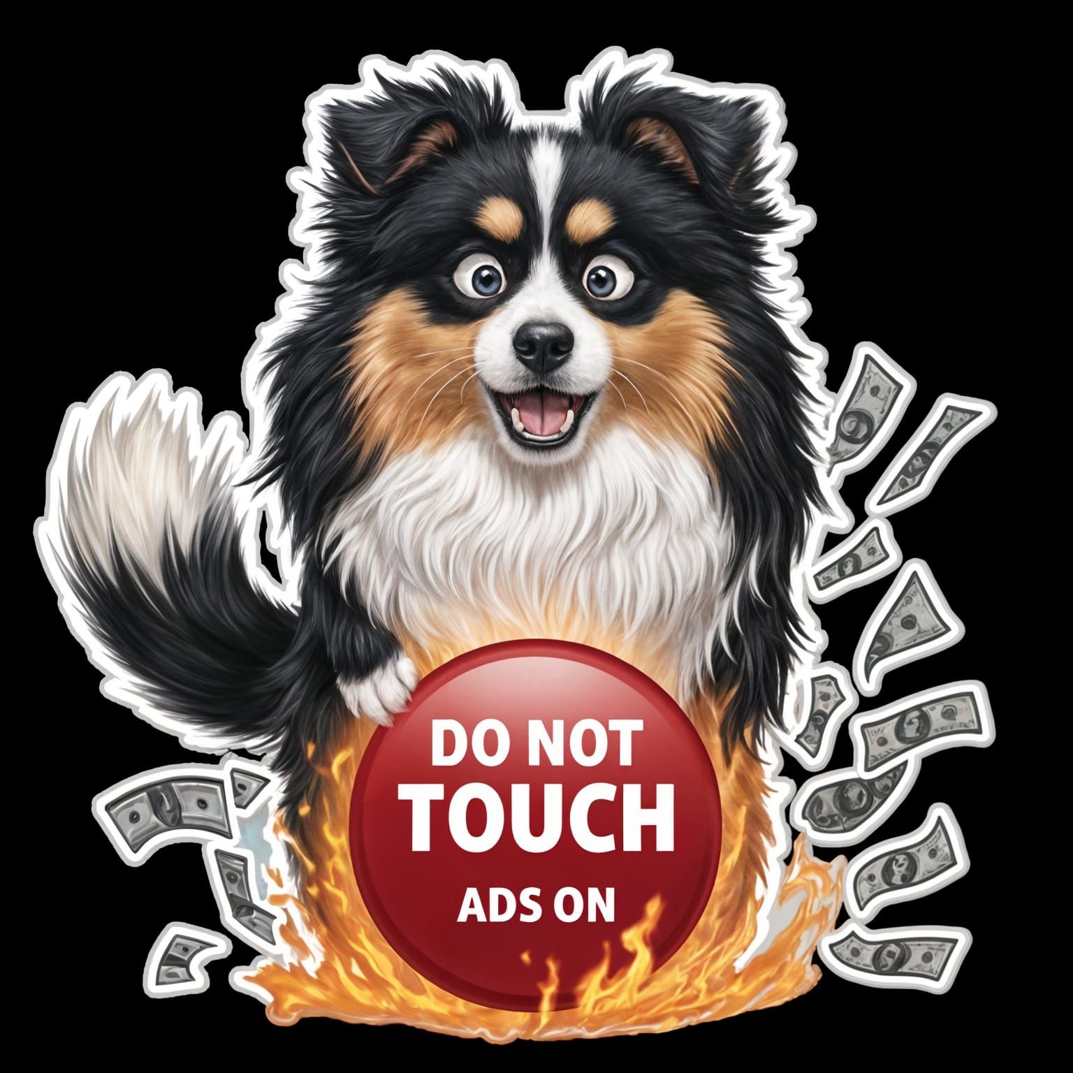 Frazzled Sheltie Confronts Doomed Ad Campaign