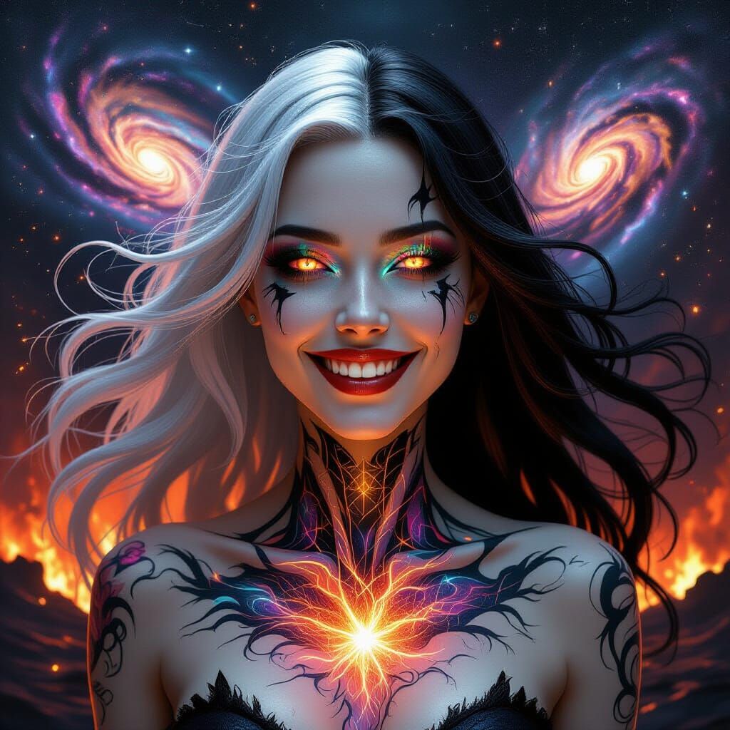 Cosmic Entity with Supernova Eyes and Chaotic Power