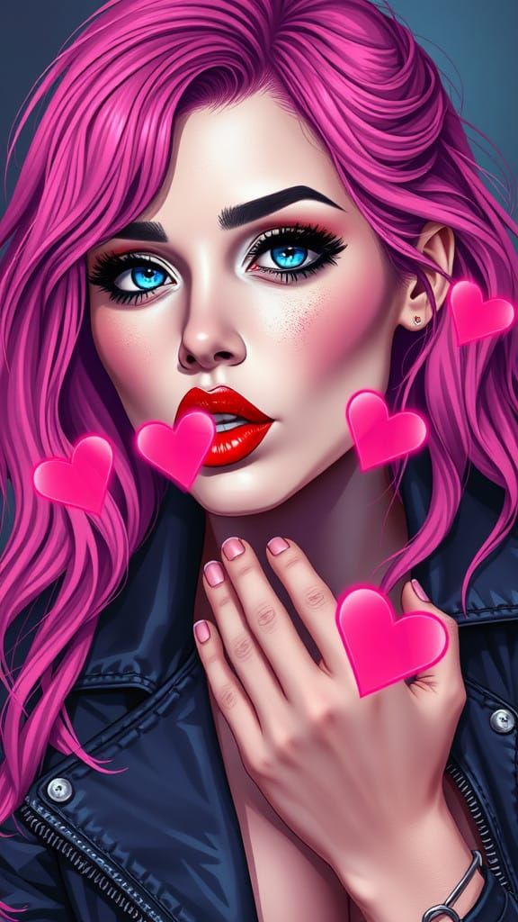 Glamorous Baddie Woman in Vibrant Style