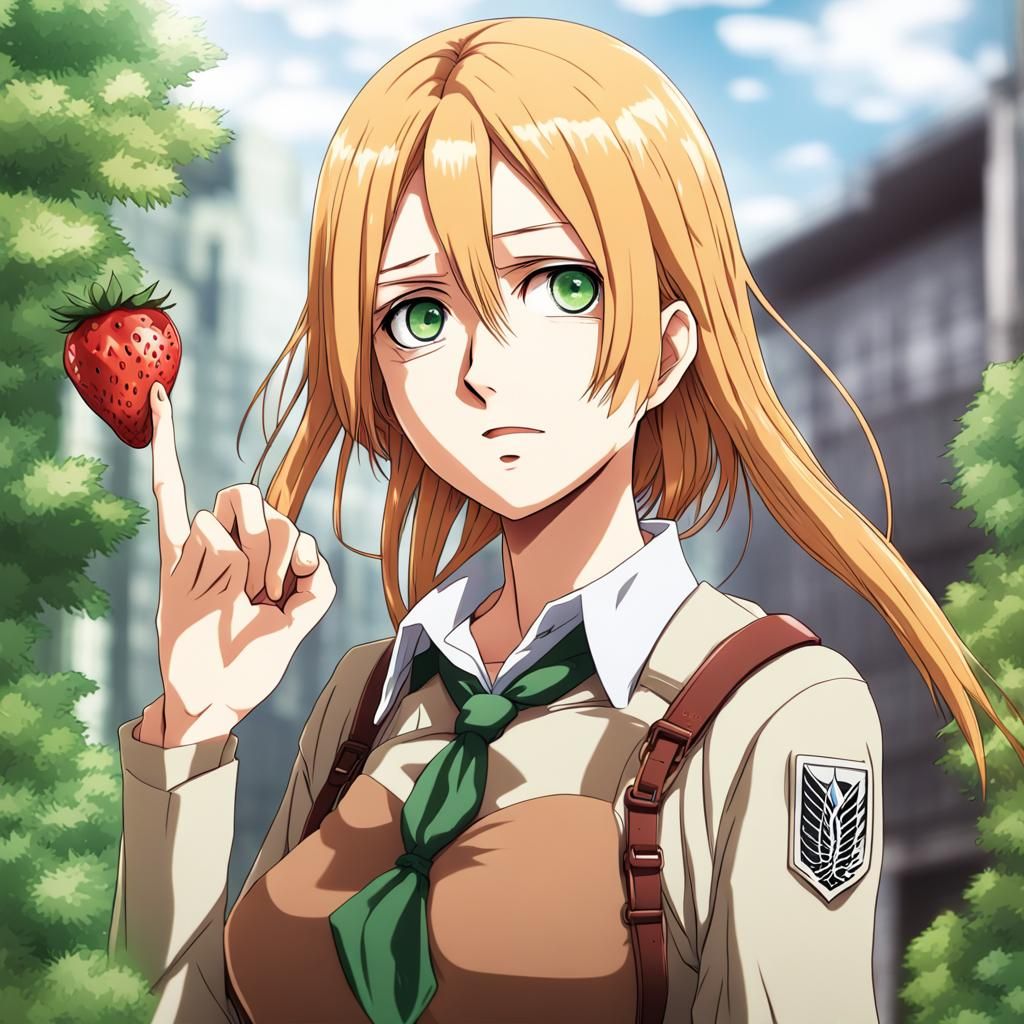 Anime Girl with Strawberry Blonde Hair