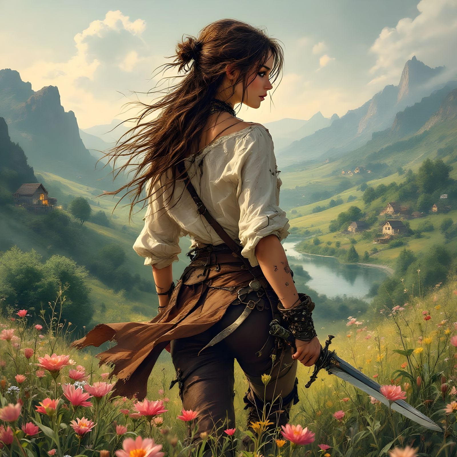 Pretty Adventuress Walks Through Enchanted Valley in Fairyta...