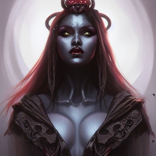 Lloth, Demon Queen of Spiders: Hyperdetailed Portrait