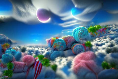 Enchanting AI Image of a Candy Land Dreamscape