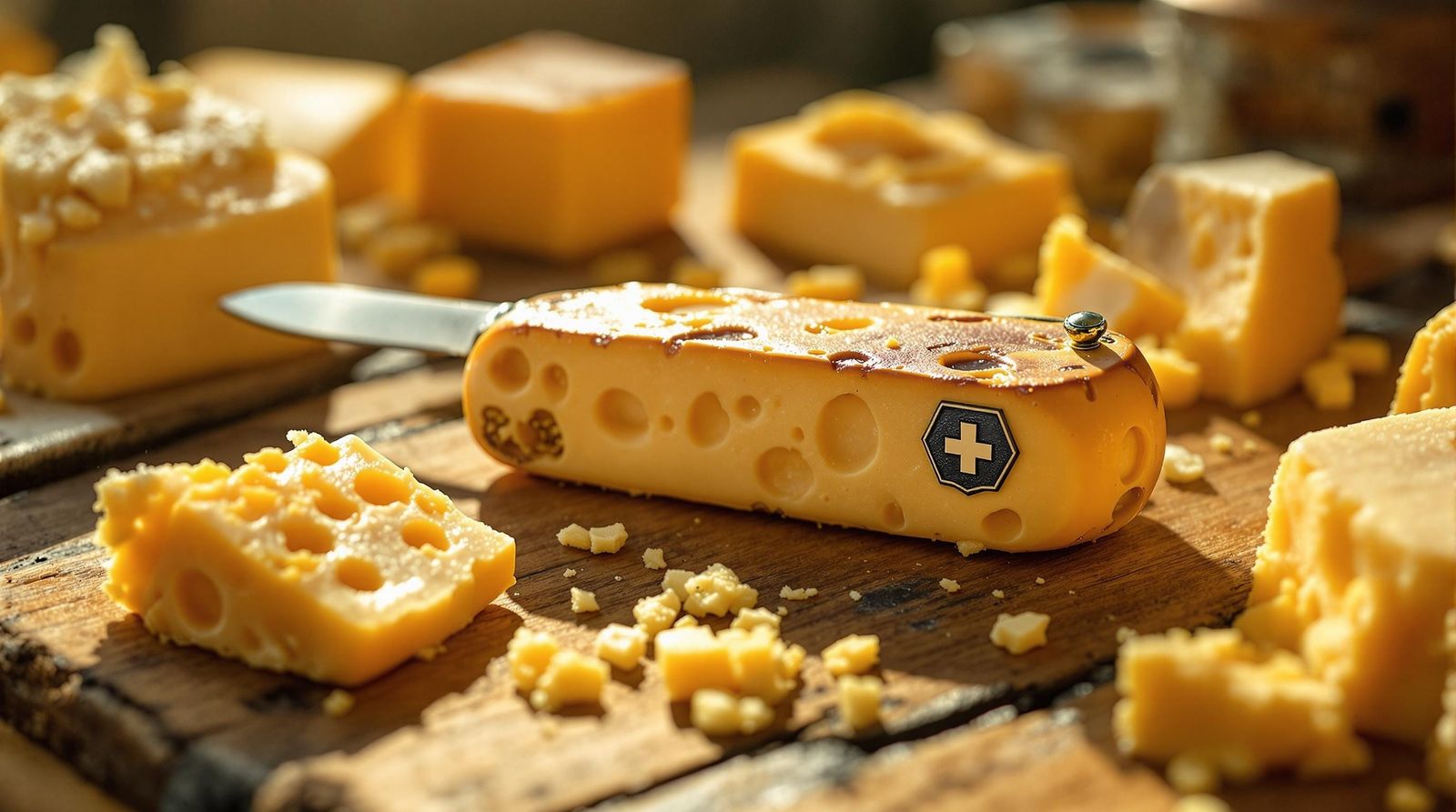 Surrealistic Swiss Cheese Utility Knife