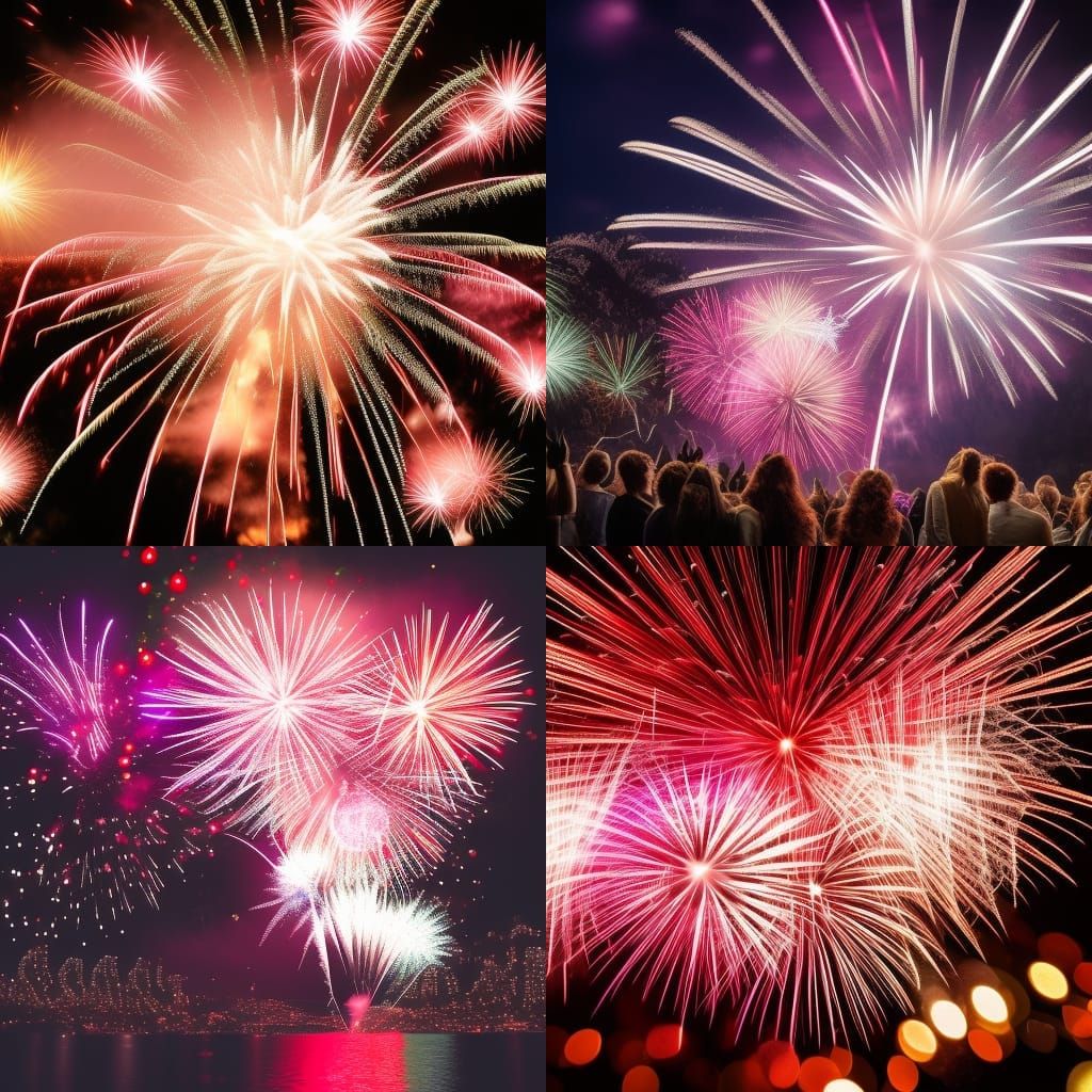 New Year's Eve Fireworks Display: Professional Photography