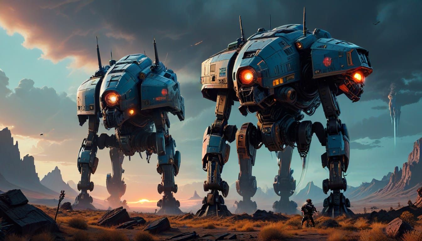 Resolute Space Marines Stand Ready for Battle on Alien Plane...