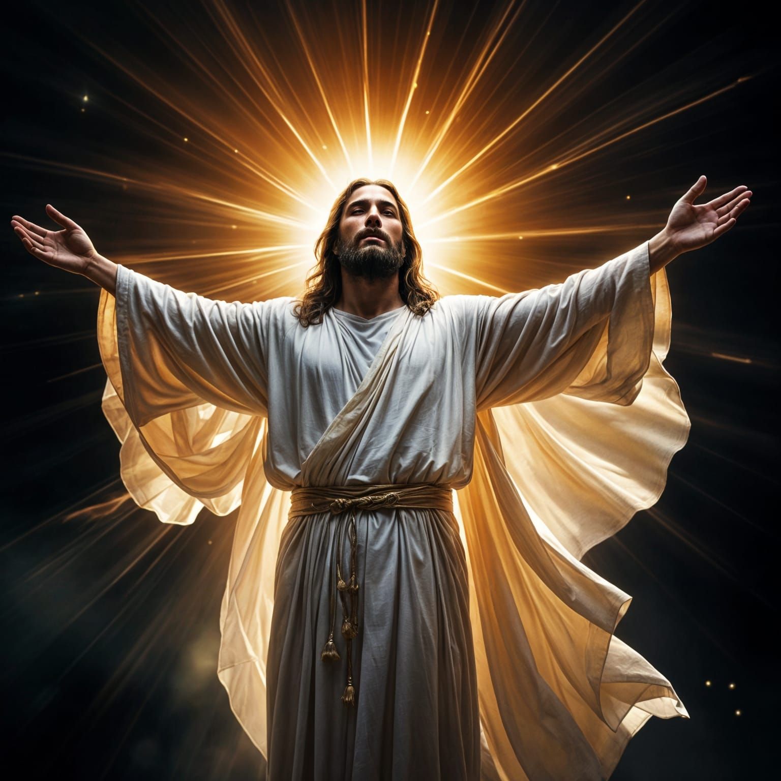 Jesus Christ Ascends in Radiant Glory
