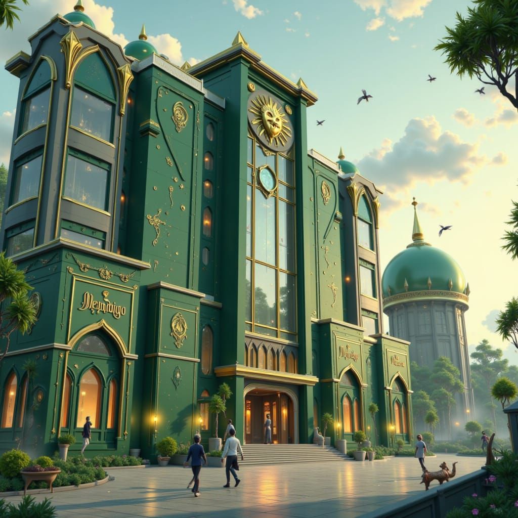 The new hotel, an emerald-and-ivory sprawling mansion with s...