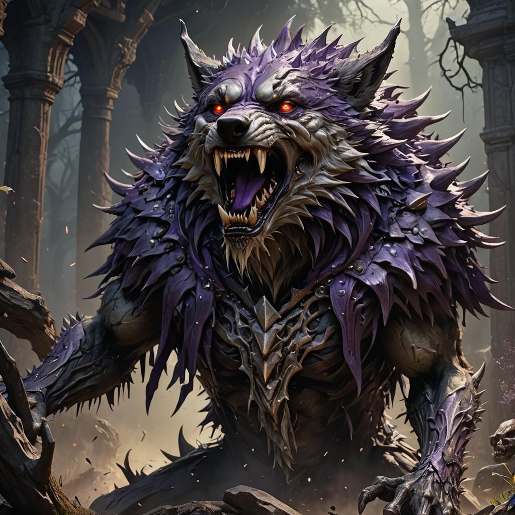 Undead Wolf: Dark Fantasy Concept Art