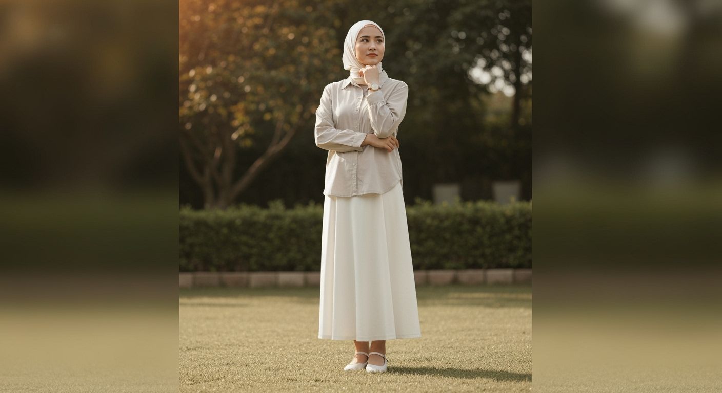 Woman in Blue Tichel, Haredi Style, Inspired by Waterhouse