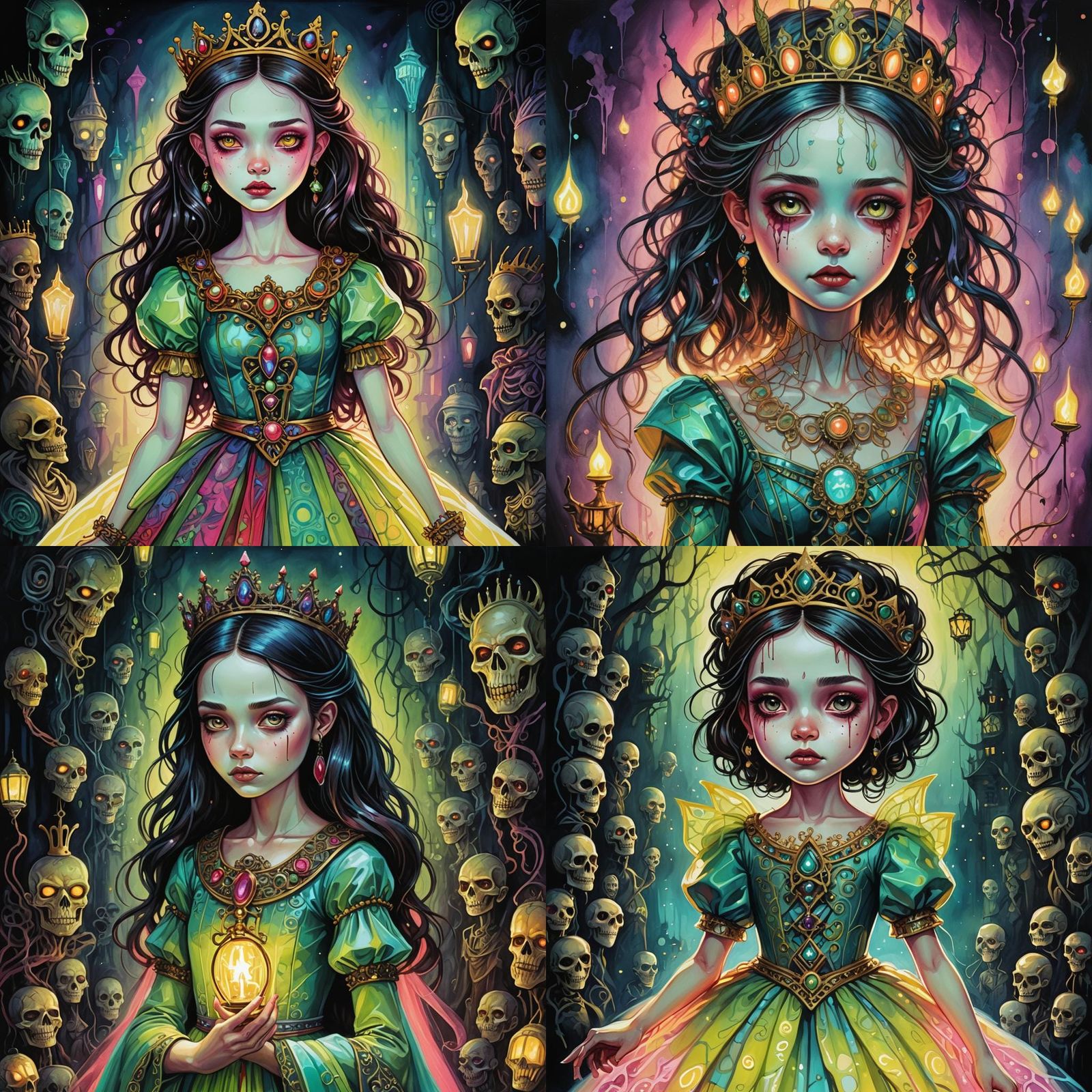 Neon Horror Princess Devoured by Greed