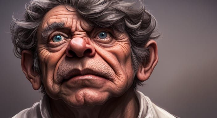 Friendly Sock Puppet in Ralph Steadman Style