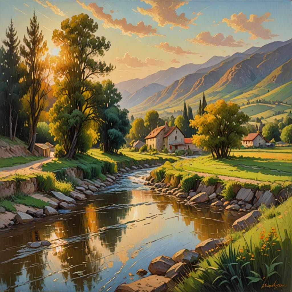 Ardez Village at Golden Hour, Lower Engadine, Switzerland