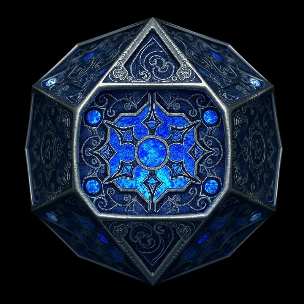 Garran Organa's Holocron in Subdued Metallic Silver with Ald...